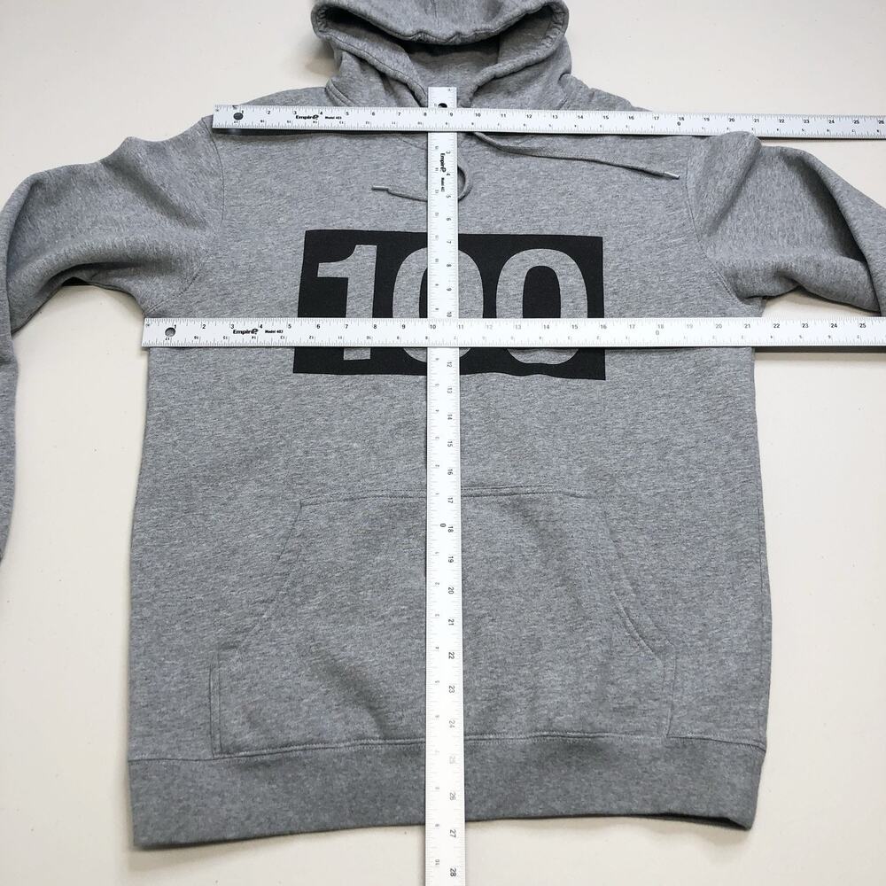 100 Thieves Hoodie Mens M Heavyweight Gray Sweatshirt Nadeshot Gaming Esports - Picture 4 of 8